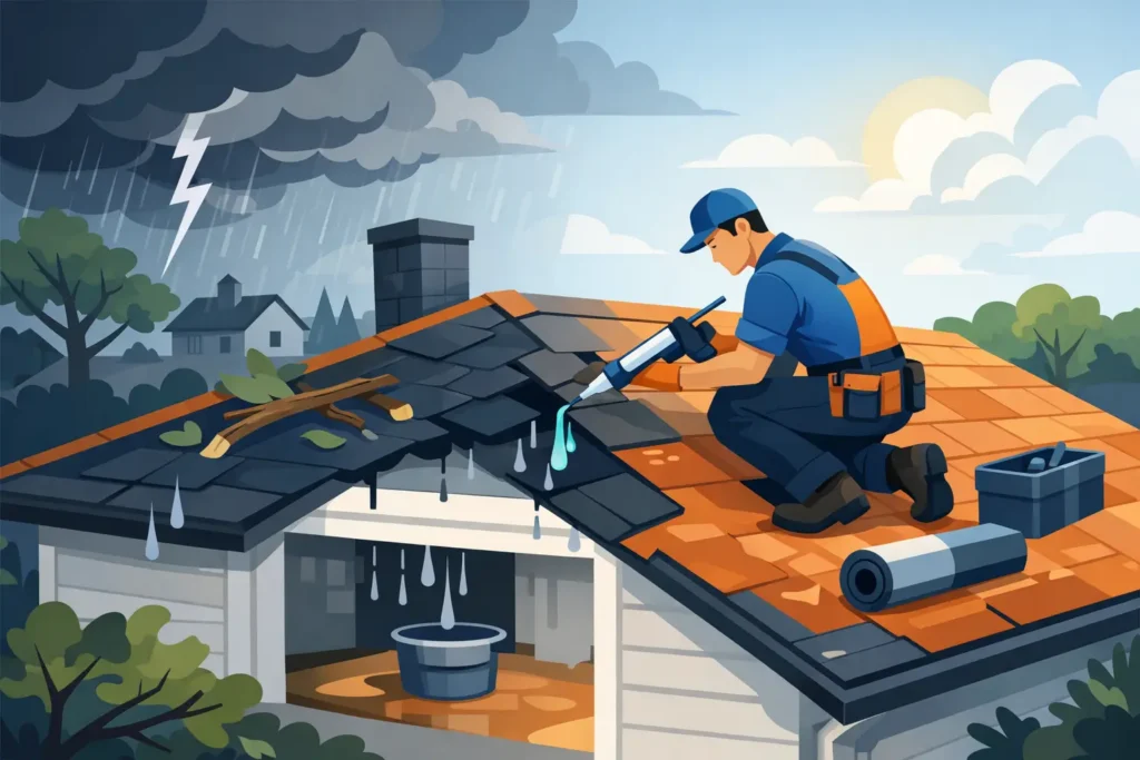 Roof Leak Repair After Storm Damage