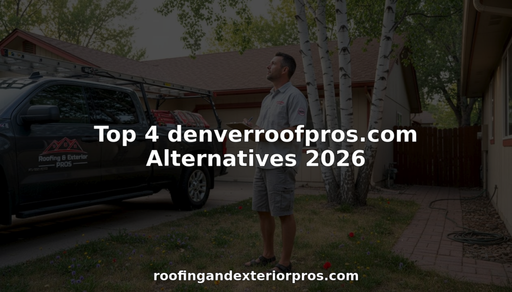 Roofing contractor inspecting Denver suburban home