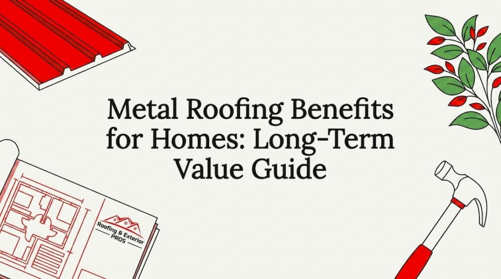 Decorative metal roofing title card