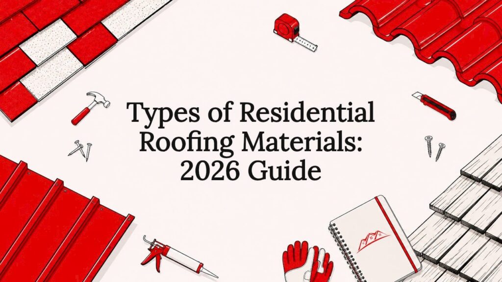 Illustrated roofing title card design