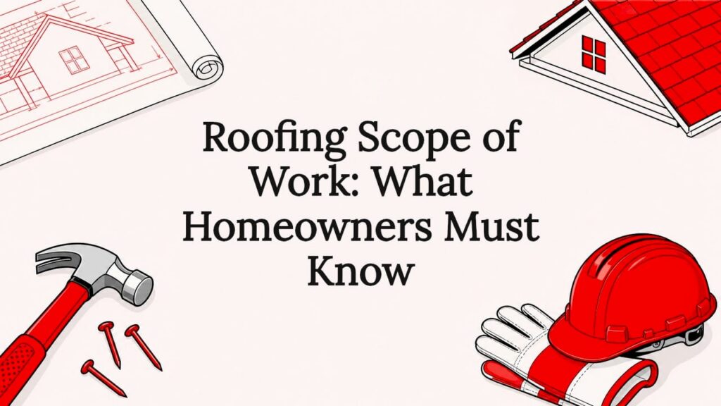 Decorative roofing scope title card