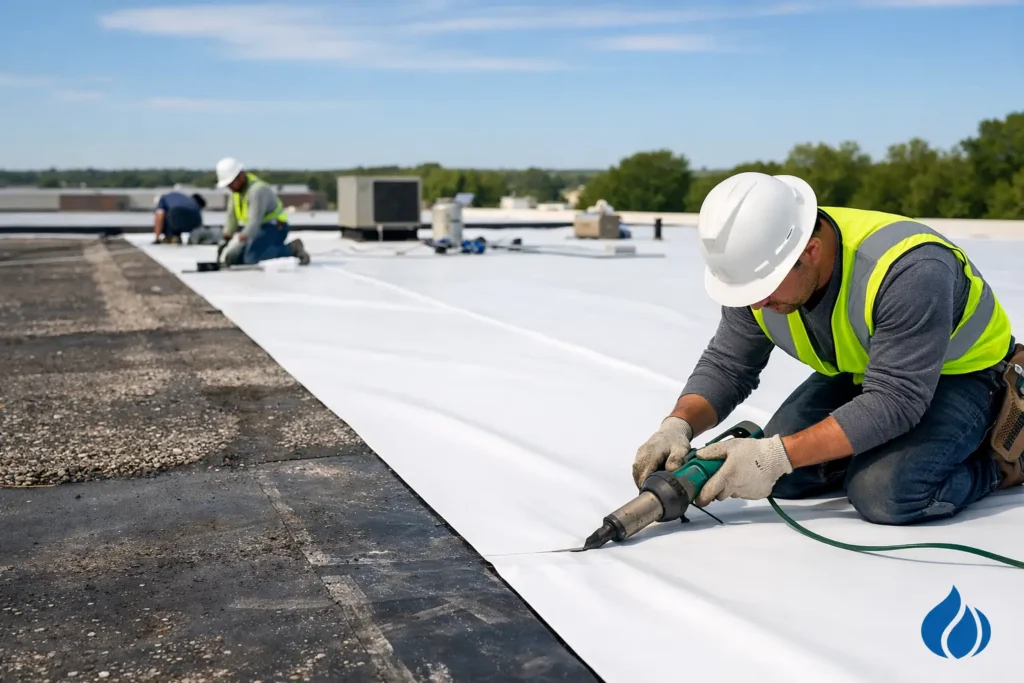Commercial Membrane Roof Retrofit Example