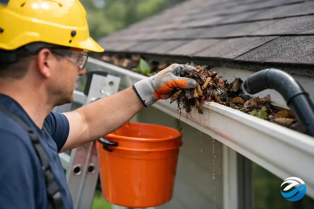 How to Clean Clogged Gutters Safely