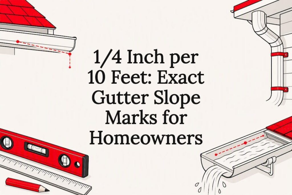 Decorative gutter slope title card illustration
